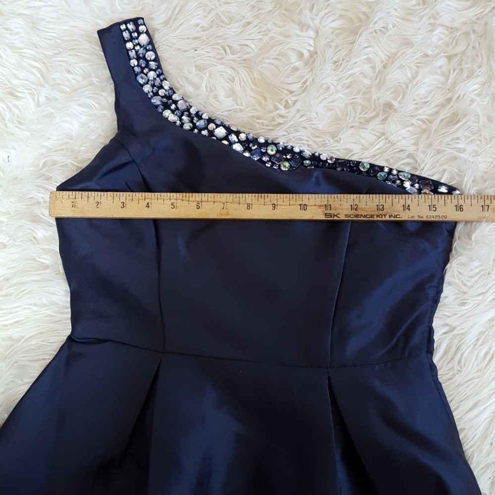 navy blue one strap dress size 3 new - Picture 6 of 8